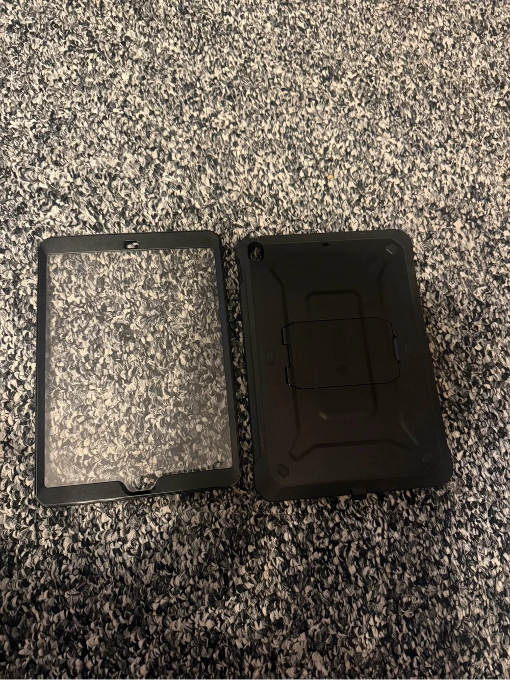 Durable Black Tablet Protective Case with Clear Front Cover